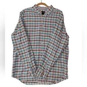 American Eagle Outfitters Blue and Pink Plaid Shirt